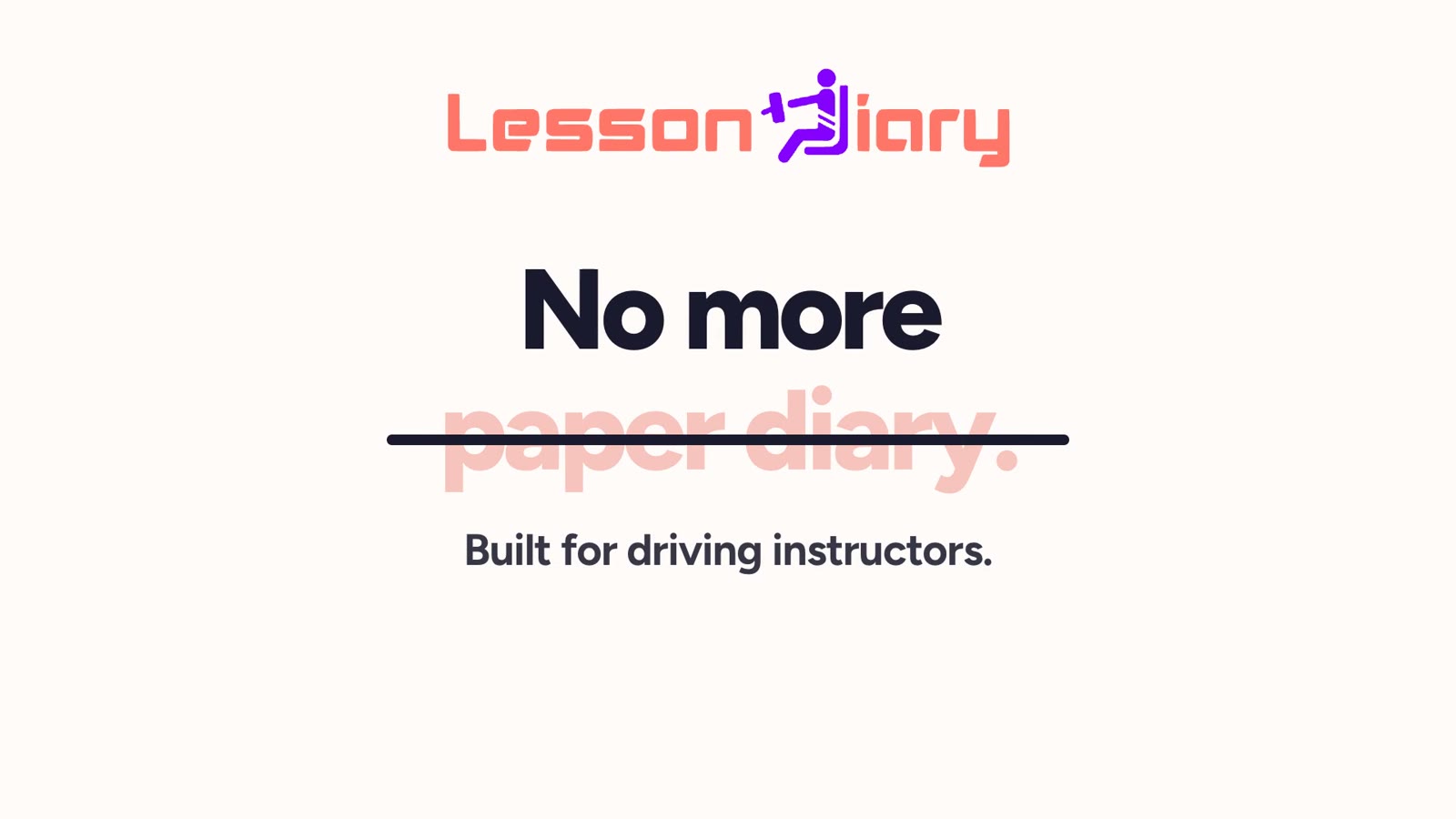 Lesson Diary showing an instructor's week of lessons.